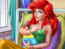 Ариэль рожает малыша