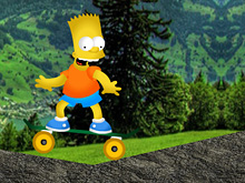 Барт Симпсон на скейте
