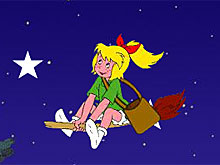 Биби - маленькая волшебница ловит звезды