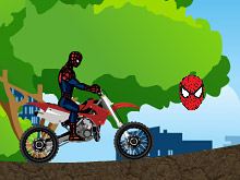 Человек-паук на мотоцикле