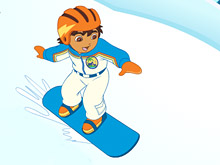 Диего спасатель на сноуборде