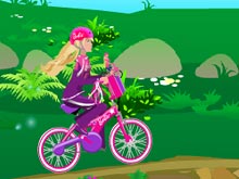 Гонки для девочек: Барби на велосипеде