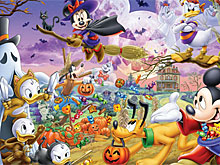 Микки Маус на Хэллоуин: Сортируй плитки