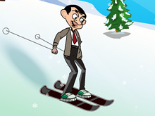 Мистер Бин на лыжах