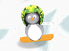 Пингвиненок на сноуборде