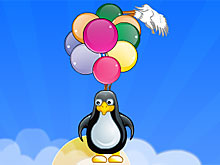 Пингвиненок на воздушных шариках