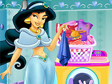 Принцесса Жасмин стирает