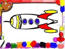 Раскраска детских ракет