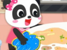 Уборка малыша панды