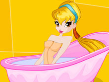 Винкс: Стелла убирает в ванной
